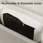 Canapé-lit convertible Dyonery 2-en-1 avec méridienne de rangement réversible pour chambre 81 – Canapé d'angle en L avec poches latérales