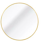 Miroir rond de salle de bain mural avec cadre en métal doré de 24 pouces.