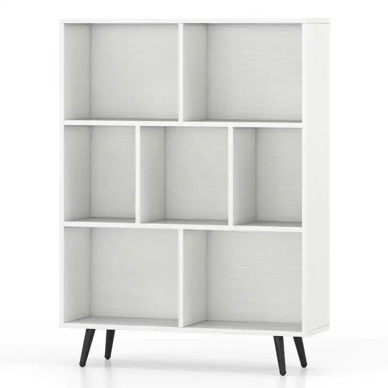 Bibliothèque Costway 7/8/10/10 cubes 80/100/120/140 cm avec 4/5 pieds en métal et 2 dispositifs anti-basculement, meuble de rangement