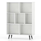 Bibliothèque Costway 7/8/10/10 cubes 80/100/120/140 cm avec 4/5 pieds en métal et 2 dispositifs anti-basculement, meuble de rangement