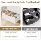 Commode 6 tiroirs pour chambre, Commode large, Meuble de rangement vertical autoportant, Commode de rangement en bois pour salon, couloir, entrée