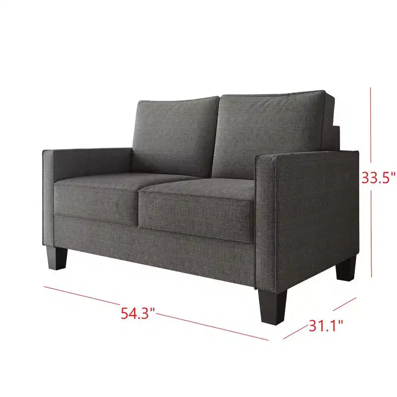 Causeuse à accoudoirs carrés Marcia Home Design