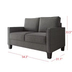 Causeuse à accoudoirs carrés Marcia Home Design