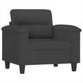 vidaXL Sofa Chair Light Gray Microfiber fabric, metal, plywood Compact