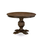 Ensemble de salle à manger et cuisine 7 pièces HomeStock Belmont composé d'une table à manger et de 6 chaises de salle à manger en cuir PU noir - Finition Jacobean vieillie