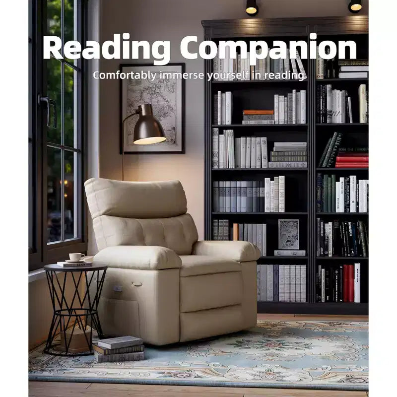 Fauteuil Inclinable Large Surdimensionné - Chauffant et Massant, Grand Fauteuil Inclinable Manuel en Cuir PU pour Adultes, avec Rembourrage en Éponge 1,5 Fois Plus Épais et Mécanisme d'Inclinaison Facile