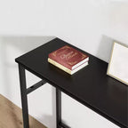 Console de 99 cm pour entrée, table de canapé étroite à 2 niveaux, table derrière le canapé avec étagère réglable, table d'entrée pour salon, couloir
