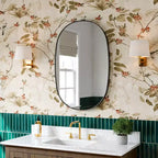 24x36Matte Oval Rectangle Bathroom Vanity Mirror, Over-Sink Wall Mirror with HD Tempered Glass and Rust-Resistant Aluminum Frame