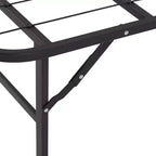 VECELO Cadre de lit pliable moderne Cadre de lit simple en métal pliable 14 pouces de hauteur, rangement sous le lit, montage facile, noir