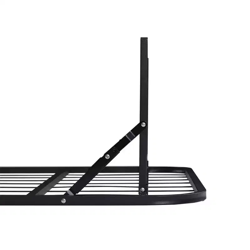 VECELO Cadre de lit pliable moderne Cadre de lit simple en métal pliable 14 pouces de hauteur, rangement sous le lit, montage facile, noir