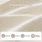 Canapé d'angle et pouf Cloud - Chenille moelleuse, mousse haute densité capitonnée, canapé d'angle compact pour salon