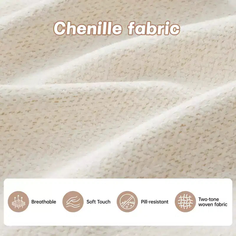 Canapé d'angle et pouf Cloud - Chenille moelleuse, mousse haute densité capitonnée, canapé d'angle compact pour salon