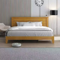 Galano King Tiena Lencia Bed with Headboard  Amber Walnut