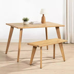 Banc en bois de chêne rouge massif Jennifer Taylor Home Capri 35,5 po