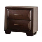 Table de chevet Royal Hampton, 2 tiroirs, bois massif brun expresso, 68,5 cm