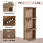 Étagère de rangement murale de salle de bain de 75 cm, conception à montage flottant à 3 niveaux, petit meuble latéral pour ranger un sèche-cheveux et un distributeur de mouchoirs