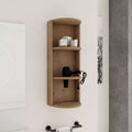 29.5in Bathroom Wall-Mounted Storage Rack, 3-Tier Float Mounting Design, Small Side Cabinet for Placing a Hairdryer and Holding a Tissue Box