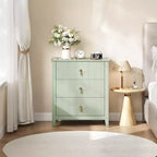 2 tables de chevet cannelées en bois, commode à 3 tiroirs de 69,85 cm de large, tables de nuit modernes, commode de chambre à coucher, salon