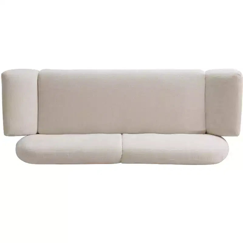 Christopher Knight Home Albertson Canapé incurvé 3 places moderne en chenille et bois d'hévéa de 83,75 po