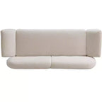 Christopher Knight Home Albertson Canapé incurvé 3 places moderne en chenille et bois d'hévéa de 83,75 po