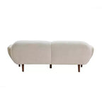 Christopher Knight Home Albertson Canapé incurvé 3 places moderne en chenille et bois d'hévéa de 83,75 po
