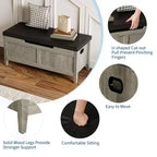 COZONY Banc de Rangement 39,4 po avec Dessus Relevable et Coussin, Banc à Chaussures en Bois pour Entrée avec 2 Charnières de Sécurité, Coffre de Rangement Charge Max. 260 lb pour Chambre à Coucher