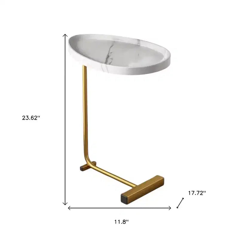 HomeRoots Ensemble de deux tables d'appoint rondes en fer nickelé