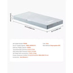 VEVOR Patin pour mini-split, pour systèmes de pompe à chaleur de climatiseur sans conduit 9000-36000 BTU, patins anti-vibration pour équipement de condenseur 38 x 18 x 3 pouces, gris