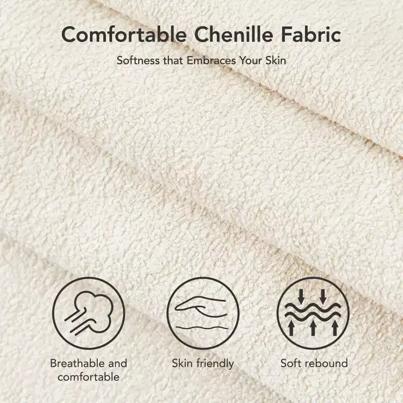 Canapé convertible Dyonery en chenille, causeuse dépliante 3-en-1 avec dossier inclinable 5 positions, poche latérale et assemblage sans outils