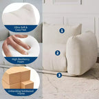 COZONY Canapé modulable en tissu chenille, canapé 2 places Cloud avec éponge haute résilience, canapé sans armature pour petit espace, appartement, salon