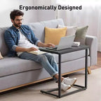 Table d'appoint en C, plateau de canapé pour ordinateur portable, table d'appoint pour café, support pour collations TV, cadre en métal, convient pour tables basses, canapés, salons, chambres à coucher