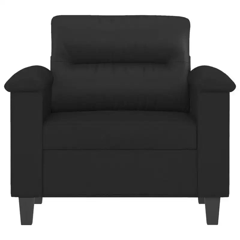 vidaXL Fauteuil d'appoint rembourré en similicuir noir
