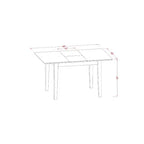 Ensemble de salle à manger moderne - Table de cuisine 7 pièces avec chaises - Table rectangulaire de 36x54 pouces et sièges en similicuir