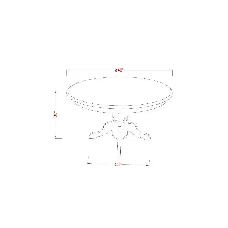 Ensemble table de salle à manger ronde 3 pièces table de 42 pouces avec 2 chaises Parsons - Similicuir PU couleur crème et pieds noirs