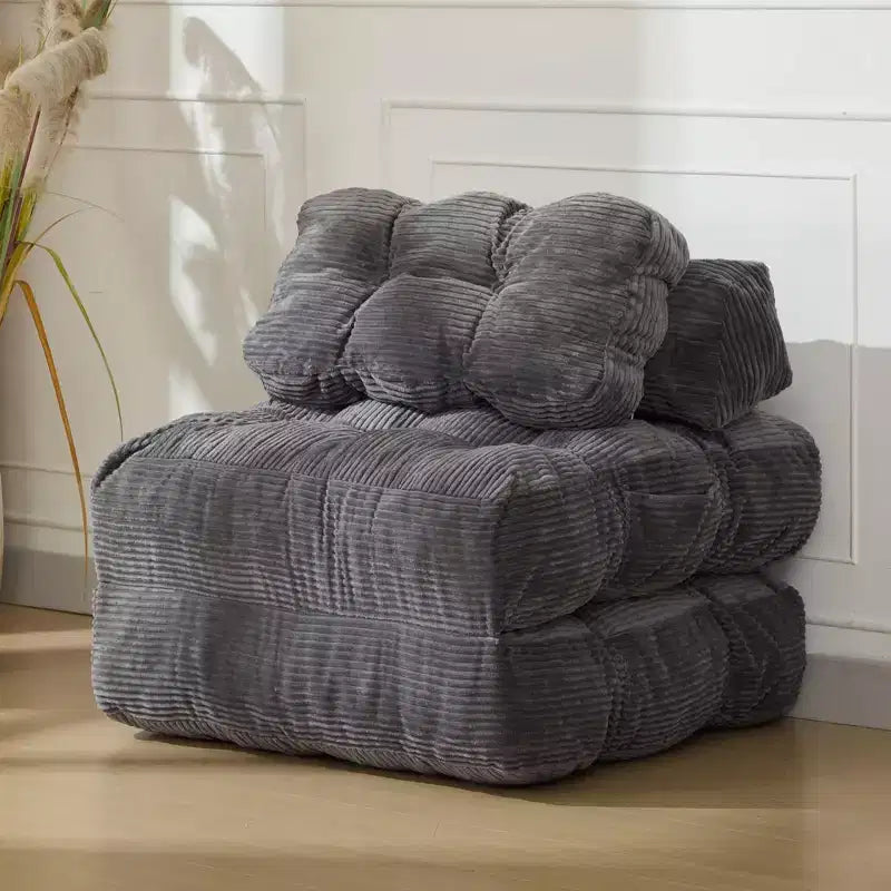 Canapé-lit pliant, Fauteuil lit convertible une place avec oreiller, matelas et support dorsal, Housse lavable en machine, pour Salon, Chambre universitaire, Appartement