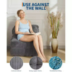 Canapé-lit pliant, Fauteuil lit convertible une place avec oreiller, matelas et support dorsal, Housse lavable en machine, pour Salon, Chambre universitaire, Appartement