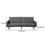 Canapé réglable en tissu Royal Hampton avec dossier capitonné carré, gris clair
