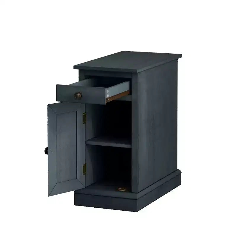 Table de chevet traditionnelle GDFStudio Xena avec 1 tiroir, 1 porte et 2 compartiments