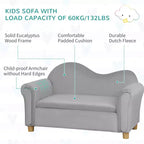 Canapé en mousse ergonomique pour enfants avec coffre de rangement de jouets intégré, canapé pour enfants en velours avec accoudoirs souples, mobilier de salon pour enfants