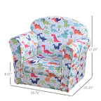 Fauteuil enfant avec motif dinosaure et rembourrage épais
