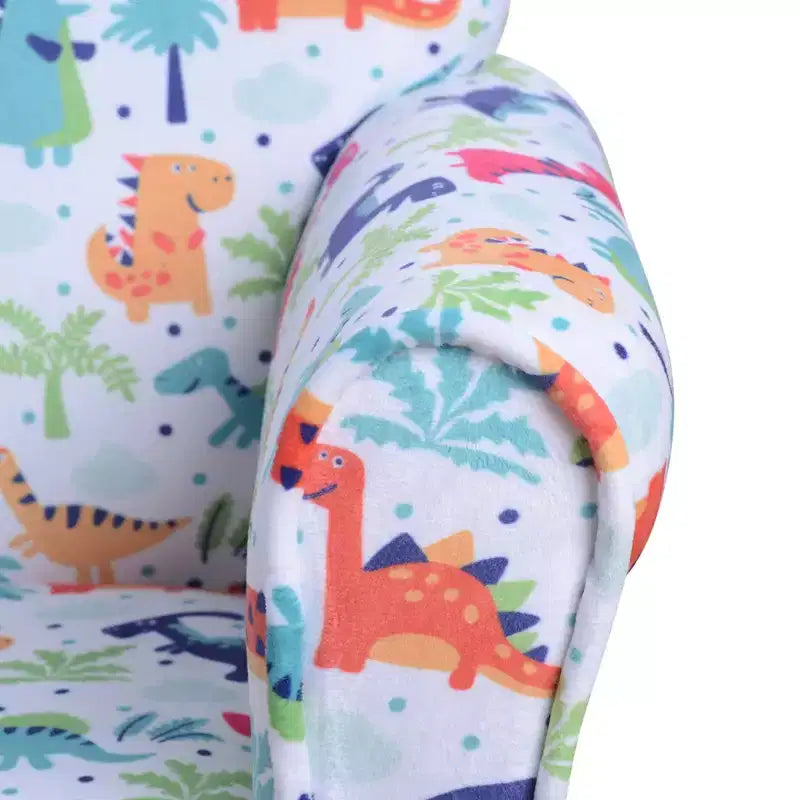 Fauteuil enfant avec motif dinosaure et rembourrage épais