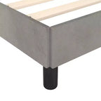 Cadre de lit Velours gris clair (100 % polyester), contreplaqué Grand lit