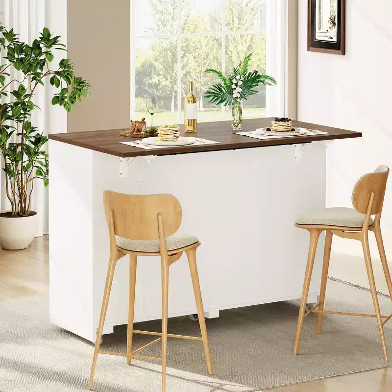 Table de cuisine roulante Garvee sur roulettes avec abattant, meuble de poubelle basculant, meuble de rangement, tiroir, porte-épices, chariot de cuisine
