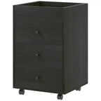 3 Drawer File Cabinet on Wheels Mobile Home Office Storage Cabinet with Top Tray Under Desk Printer Stand