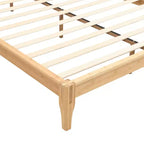 Lit plateforme en bambou massif GDFStudio Johnny 30 cm avec lattes en bois et support métallique