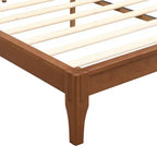 Lit plateforme en bambou massif GDFStudio Johnny 30 cm avec lattes en bois et support métallique