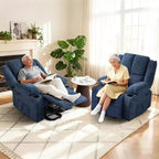 Fauteuil inclinable électrique surdimensionné pour personnes âgées, inclinable à 135°, avec fonction de levage, massage et chaleur, 2 porte-gobelets