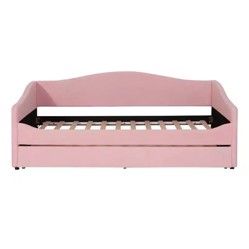 Lit de repos capitonné en polaire pelucheuse Luxystar, taille double, avec lumière LED et lit gigogne