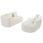 Canapé Sectionnel Modulable Incurvé 132 avec méridienne, Canapé Modulable en Chenille, Canapé Sectionnel Moderne pour Salon et Chambre-Panipeachy