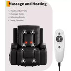 Fauteuil inclinable releveur Acekool, Chaleur et massage, Fauteuil inclinable réglable en PU pour personnes âgées, Salon